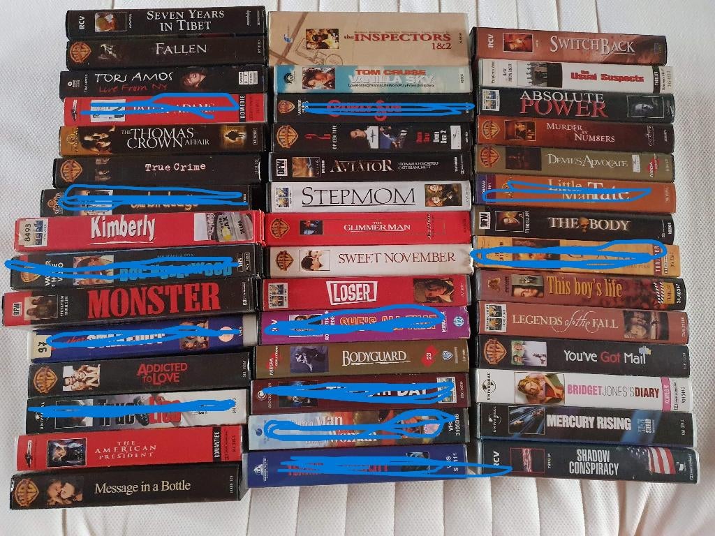 video's te koop voor 0,50 cent per stuk, Ophalen, Gebruikt