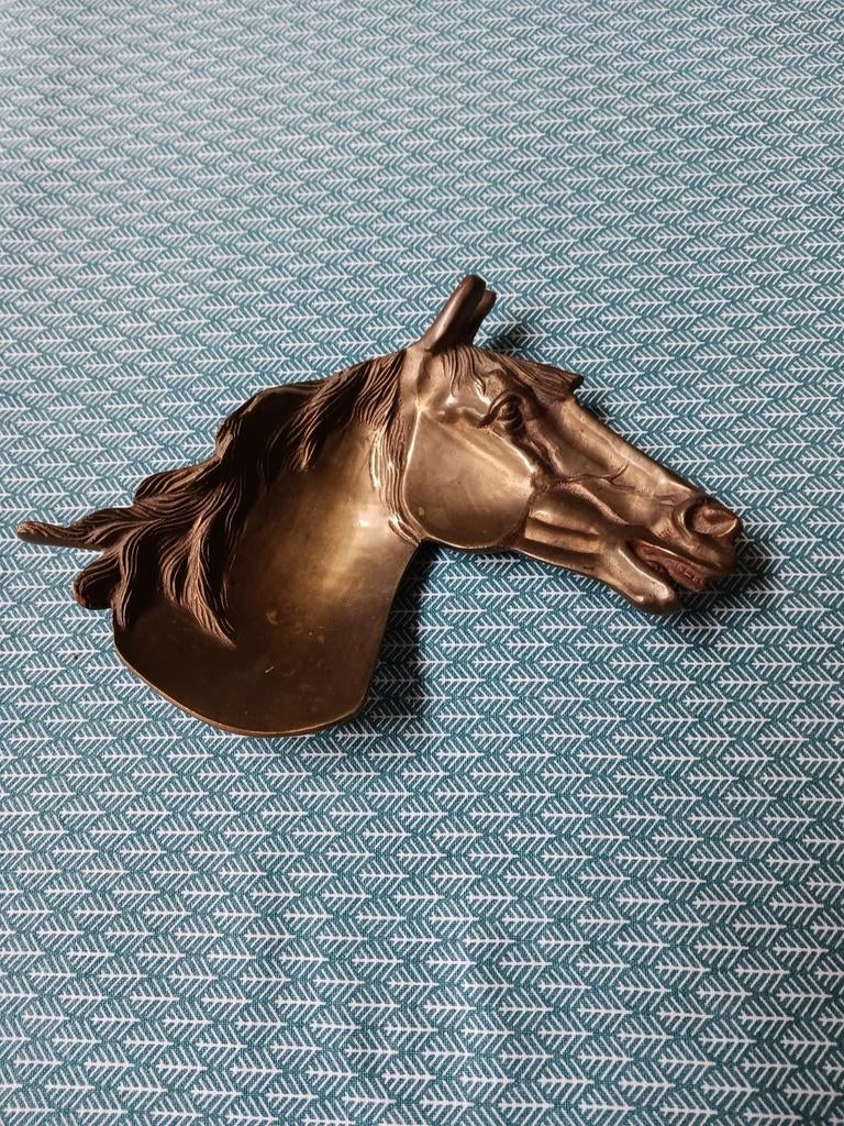 Tête de cheval en laiton., Enlèvement ou Envoi, Cuivre