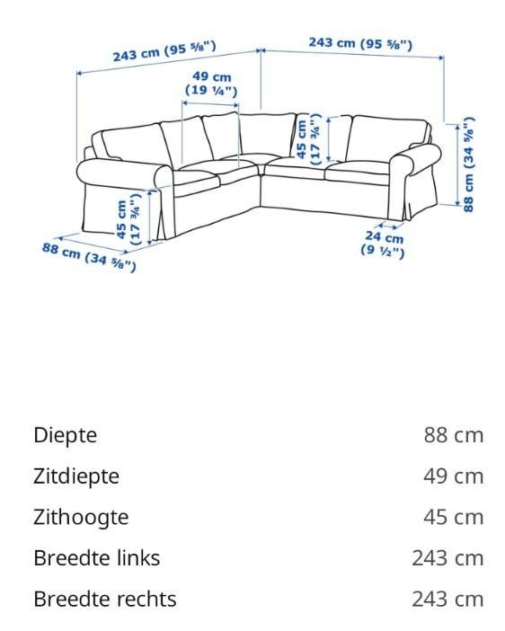 Fauteuil d'angle 4 places et pouf Ektorp avec rangement, Enlèvement