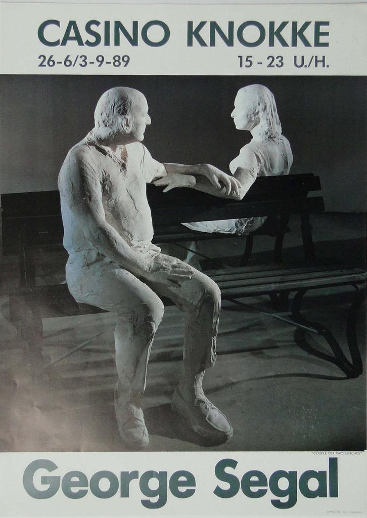 affiche George Segal - Casino Knokke, Livres, Art & Culture | Arts plastiques, Peinture et dessin, Enlèvement ou Envoi, George Segal