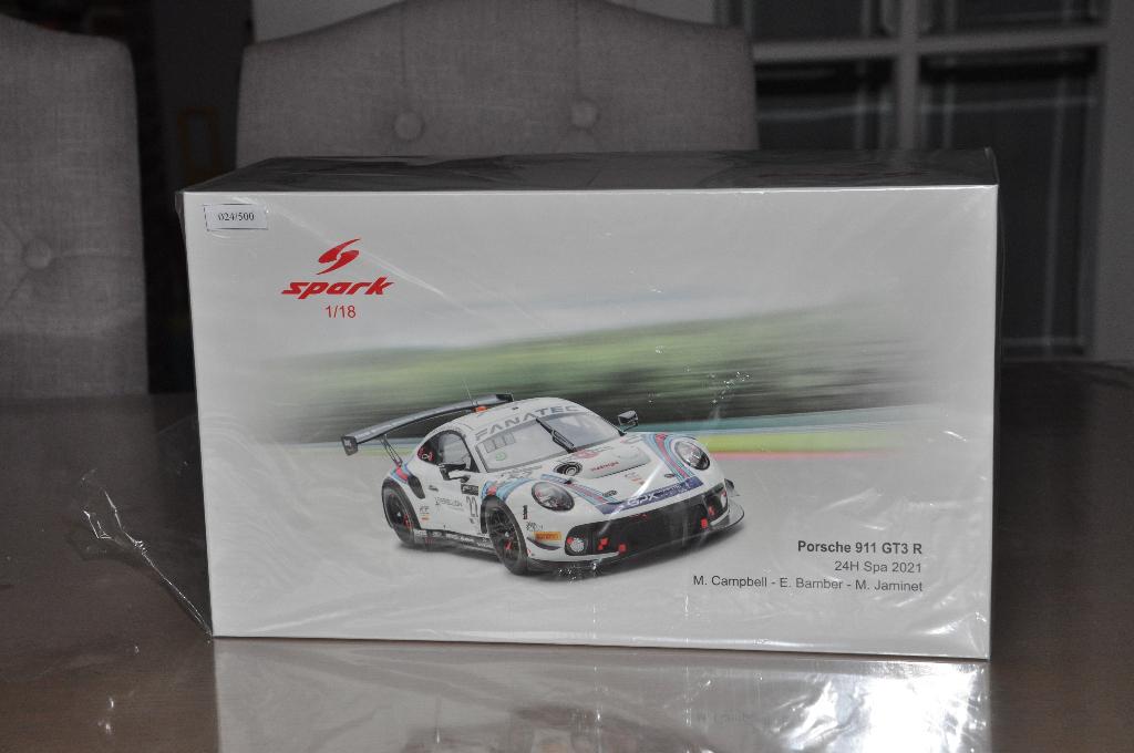 1/18 spark porsche 911 gt3 r 24h spa 2021, Enlèvement ou Envoi, Comme neuf, Voiture, Autres marques