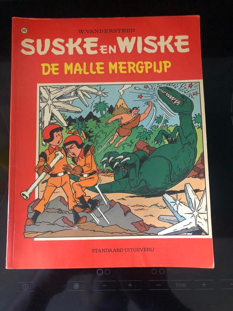 suske en wiske nr 143 DE MALLE MERGPIJP  eerste druk, Boeken, Ophalen of Verzenden, Gelezen, Willy Vandersteen