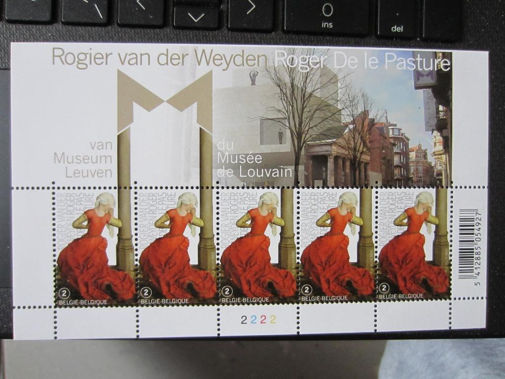 Feuillet de timbres Roger De le Pasture, Envoi, Non oblitéré, Autres thèmes