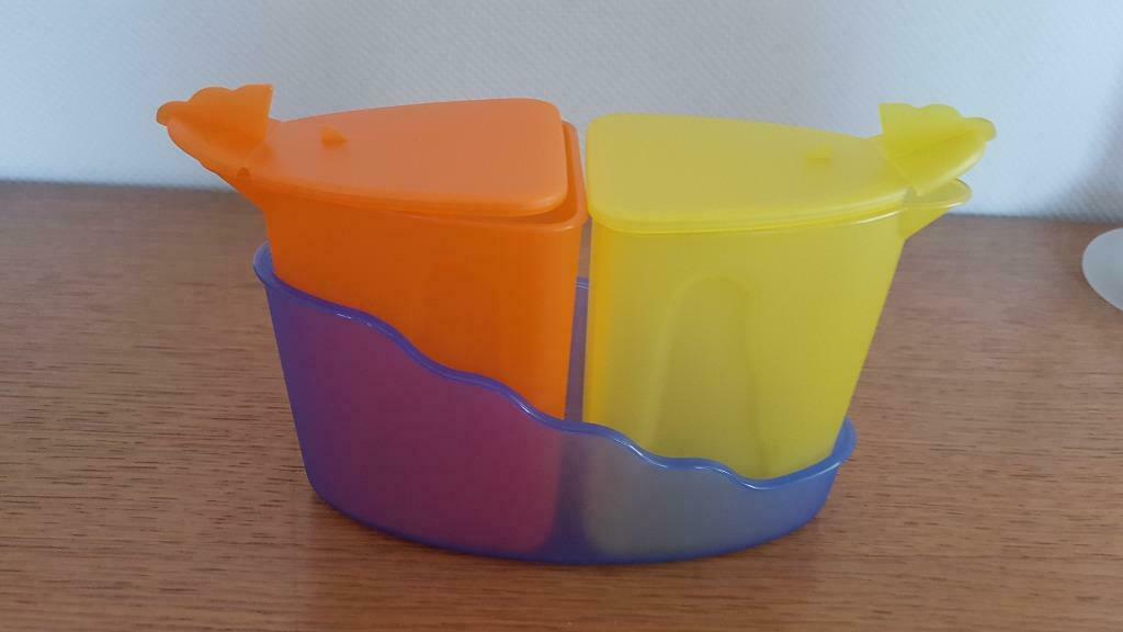 tupperware schenkduo en houder, Huis en Inrichting, Keuken | Tupperware, Ophalen of Verzenden, Nieuw, Blauw