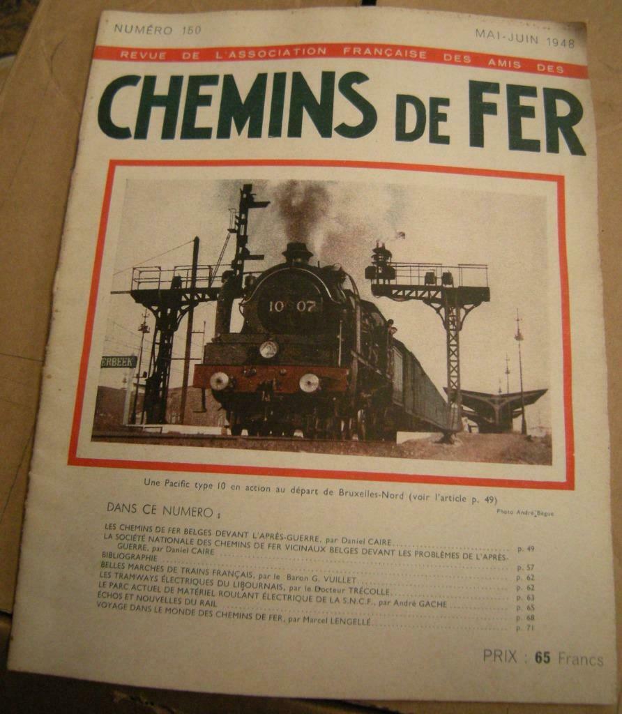 Revue de l'Association des Amis des Chemins de Fer - 1948, Verzenden, Gebruikt, Trein, Boek of Tijdschrift