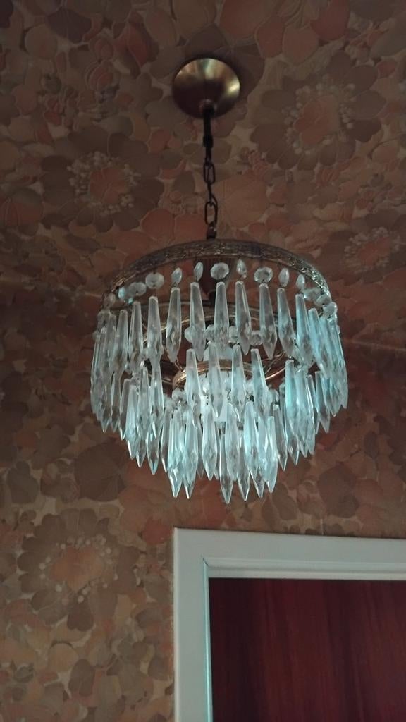 Lustre en imitation cristal, Enlèvement, Utilisé, Verre