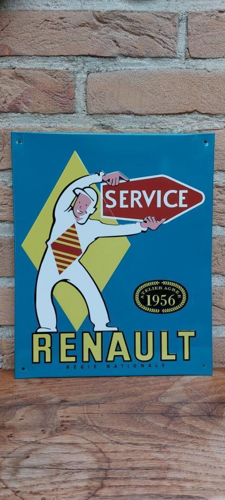 panneau publicitaire Renault Service 1956, Enlèvement ou Envoi, Neuf, Voitures