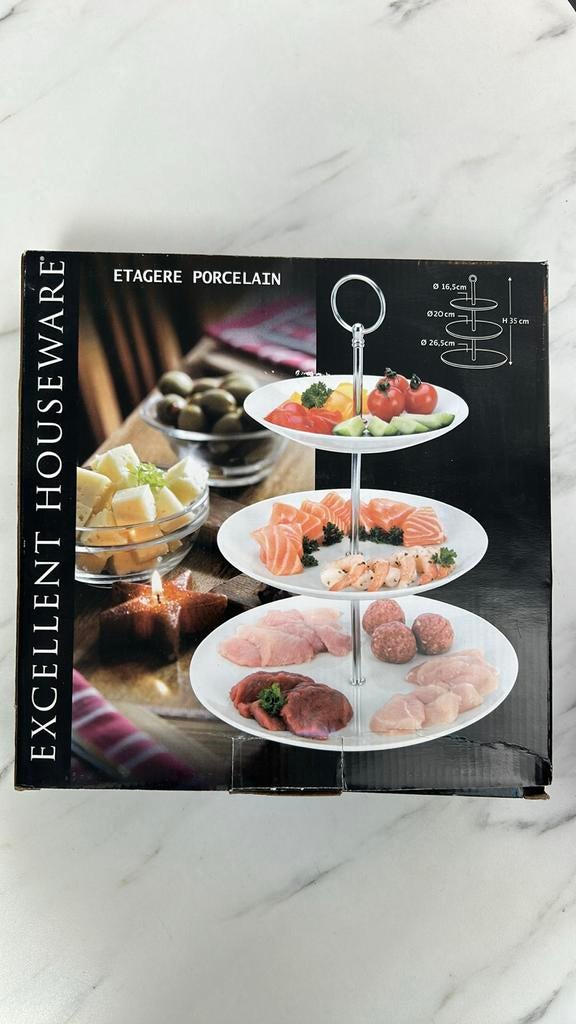 Etagère in porselein, Ophalen, Nieuw