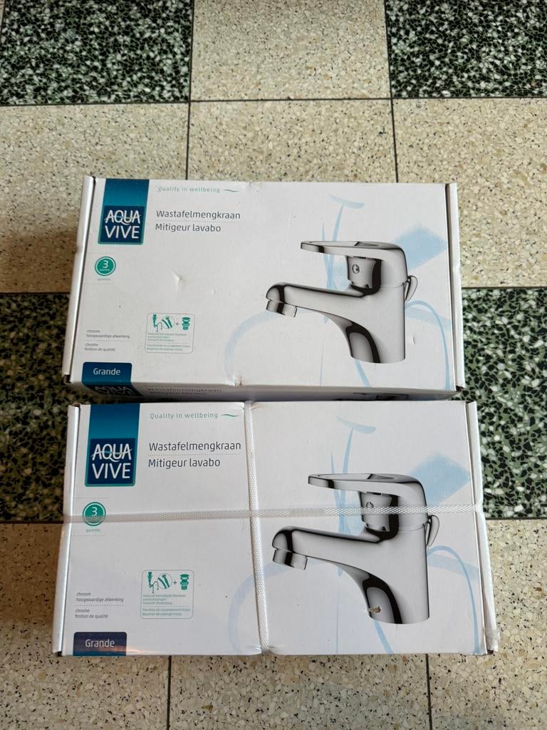 wastafelmengkranen Aquavive, Enlèvement, Neuf, Chrome