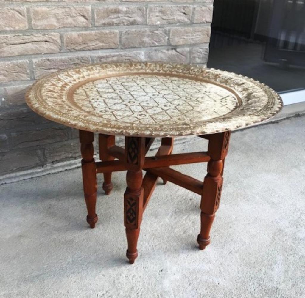Table appoint Africaine Marocaine antique bronze😍💑👌, Enlèvement ou Envoi