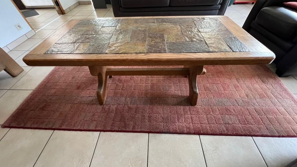 Table basse en chêne avec carrelage, Maison & Meubles, Tables | Tables de salon, Chêne, 100 à 150 cm, Klassiek, Enlèvement