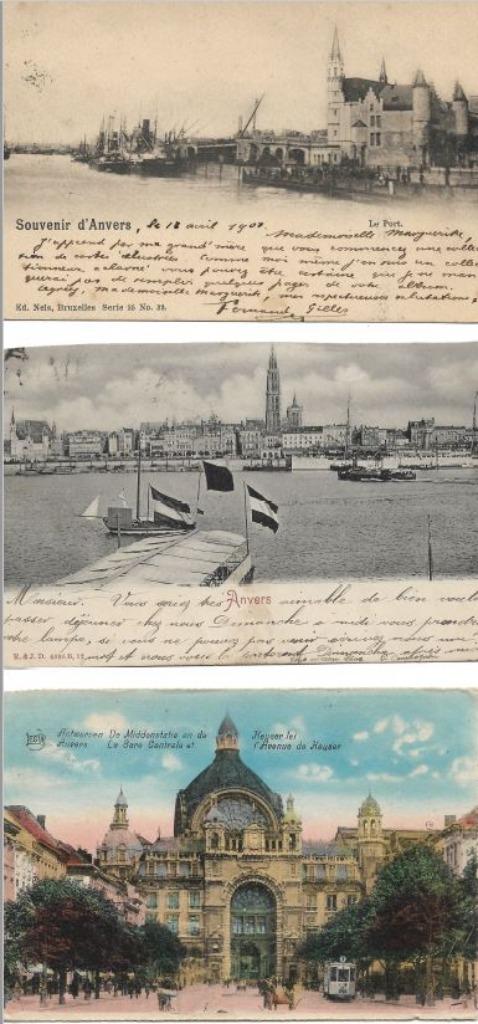 Oude ansichtkaarten Antwerpen, Verzamelen, Ophalen of Verzenden, Voor 1920, Gelopen, Antwerpen