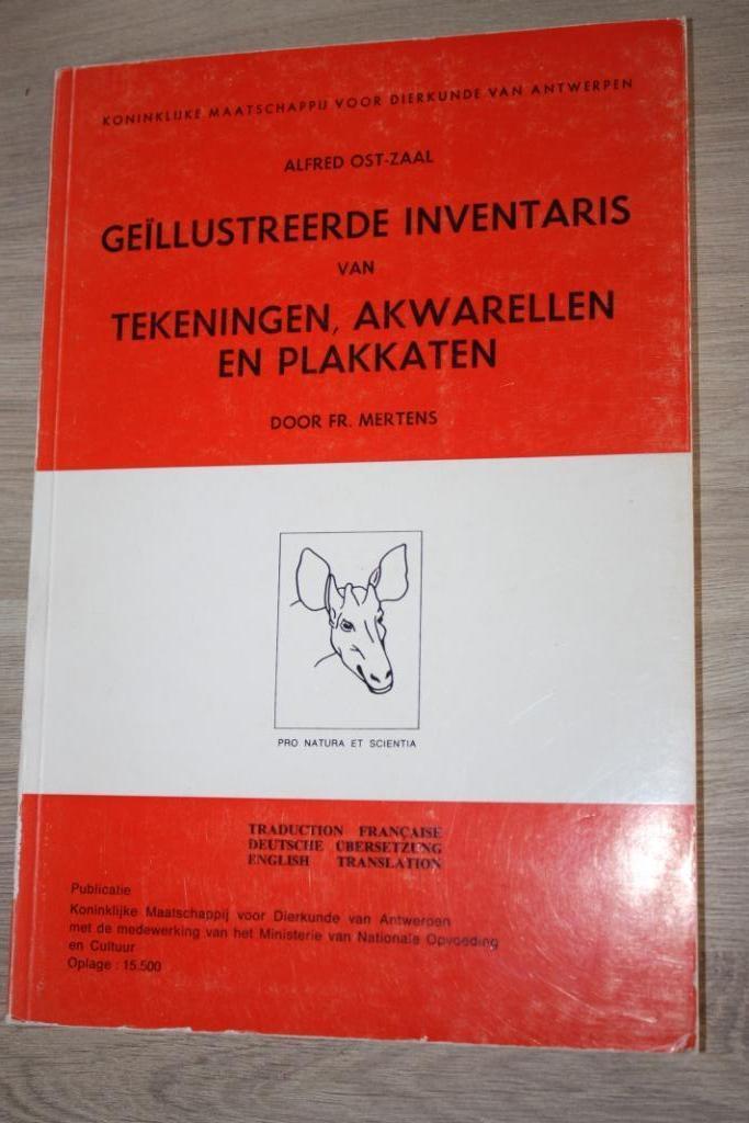 Geïllustreerde inventaris , Tekening, akwarel, plakkaat,1973, Gelezen, Ophalen of Verzenden, Fr. Mertens, Schilder- en Tekenkunst