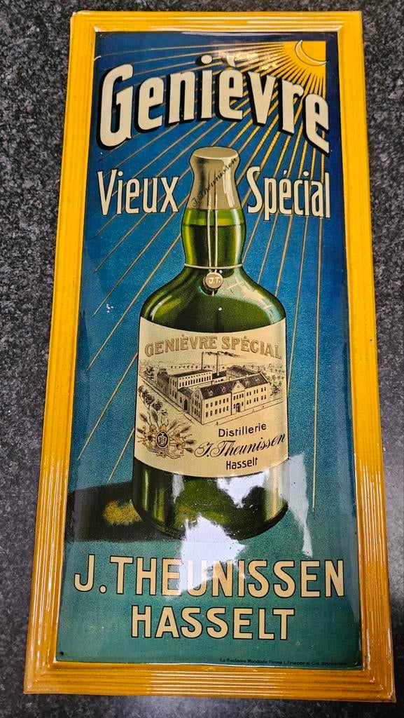Panneau publicitaire Hasselt Gin, Enlèvement ou Envoi, Comme neuf, Panneau publicitaire