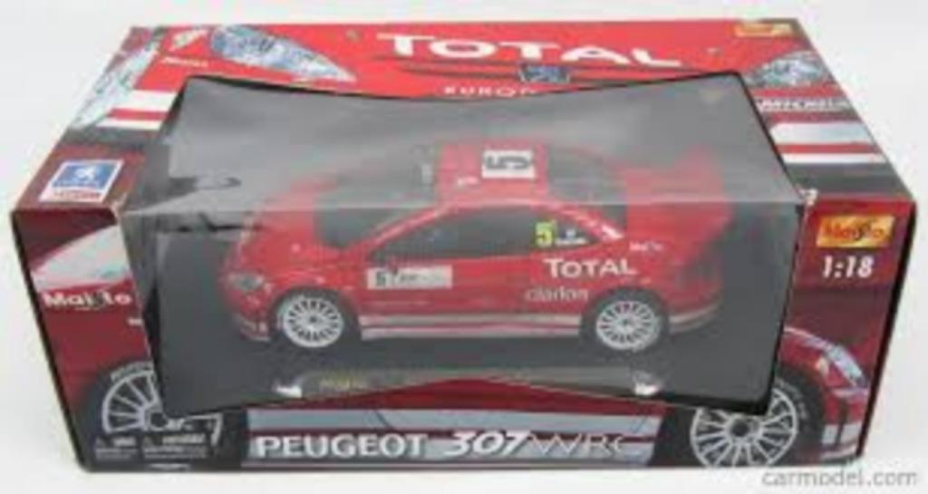 MAISTO 38693 peugeot 307 wrc grunholm échelle 1/18, Enlèvement ou Envoi, Neuf, Voiture, Maisto