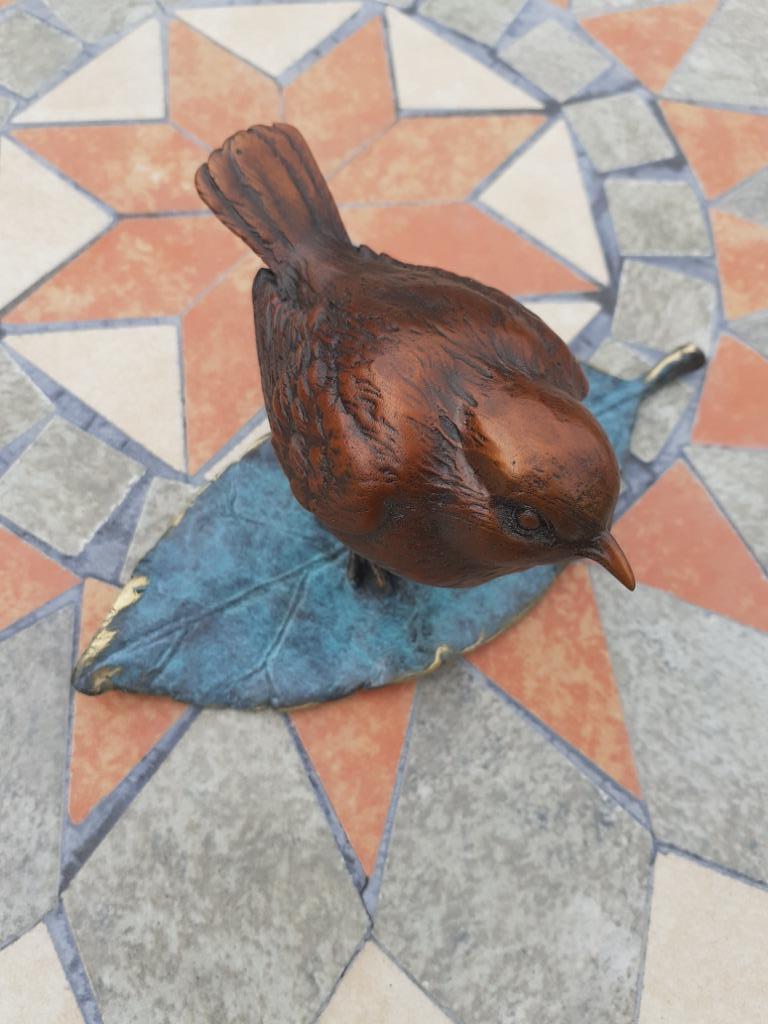 SUPERBE BRONZE DE VIENNE SIGNE(l'oiseau sur feuille), Enlèvement ou Envoi, Bronze
