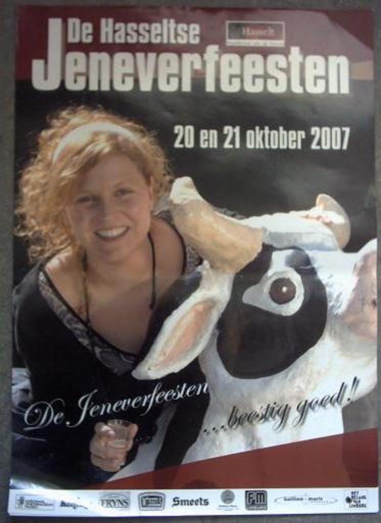 affiche/affiche - Hasseltse Jeneverfeesten (42x60), Enlèvement ou Envoi, Neuf