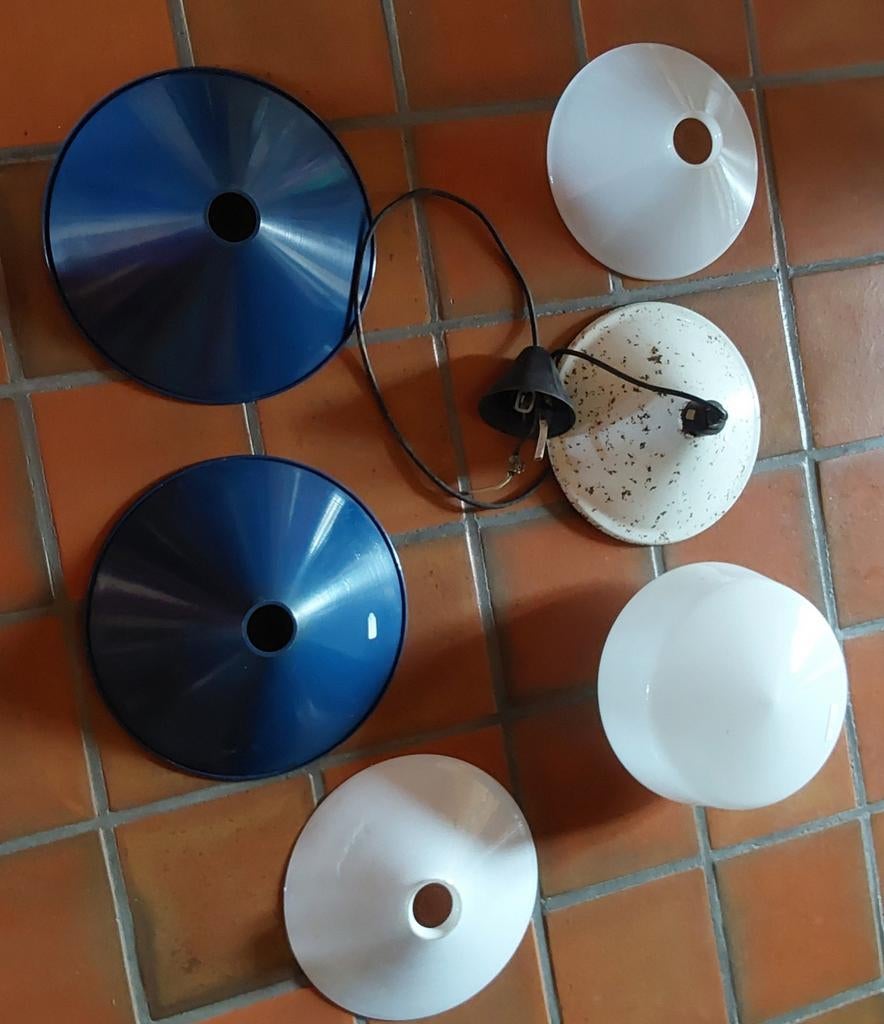 Diverse  lampenkappen het lot 60€ inclusief verzendkosten, Ophalen of Verzenden, Gebruikt, Blauw, Rond