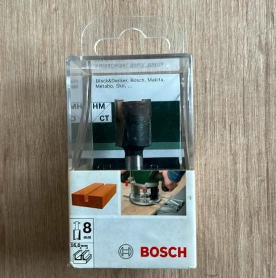 Bosch stift voor bovenfrees. 16 mm breed 8mm diep, Doe-het-zelf en Bouw, Ophalen of Verzenden, Zo goed als nieuw