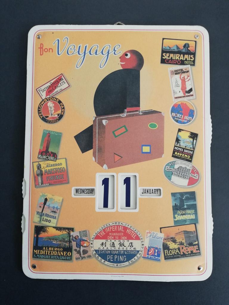 Calendrier Bon Voyage vintage., Enlèvement ou Envoi, Comme neuf