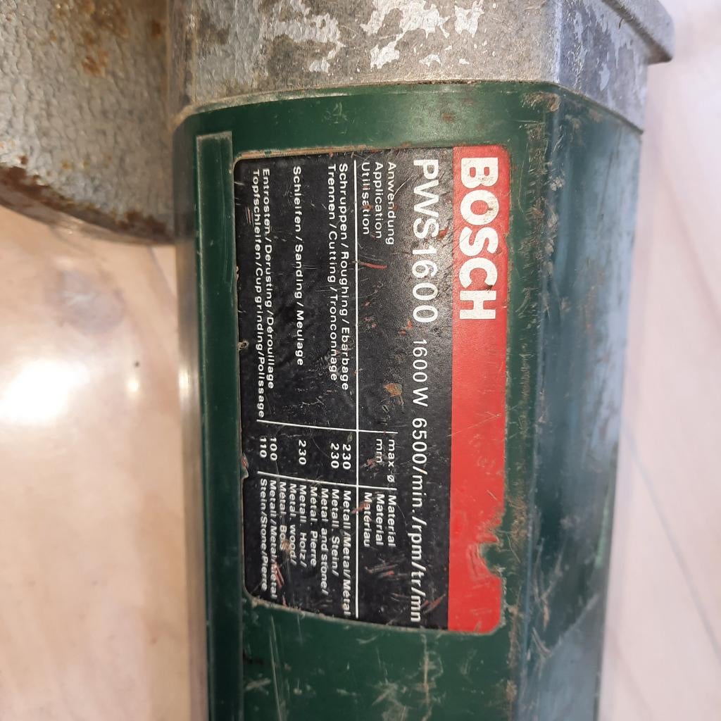 Bosch slijpmachine, Ophalen