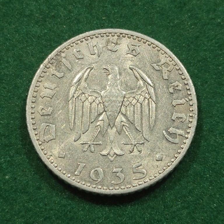 50 reichspfennig 1935 Marque d'atelier « A » - Berlin, Enlèvement ou Envoi, Allemagne, Monnaie en vrac