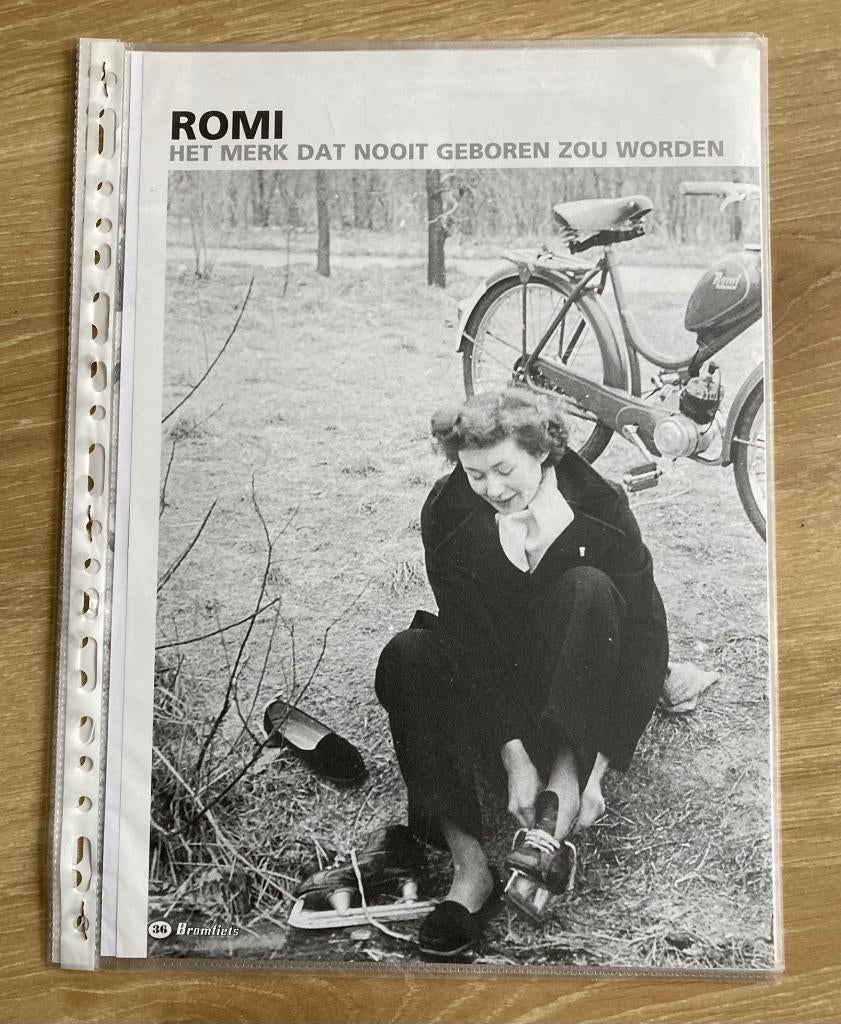 Map met diverse documentatie Romi brommers / bromfietsen, Verzenden, Zo goed als nieuw