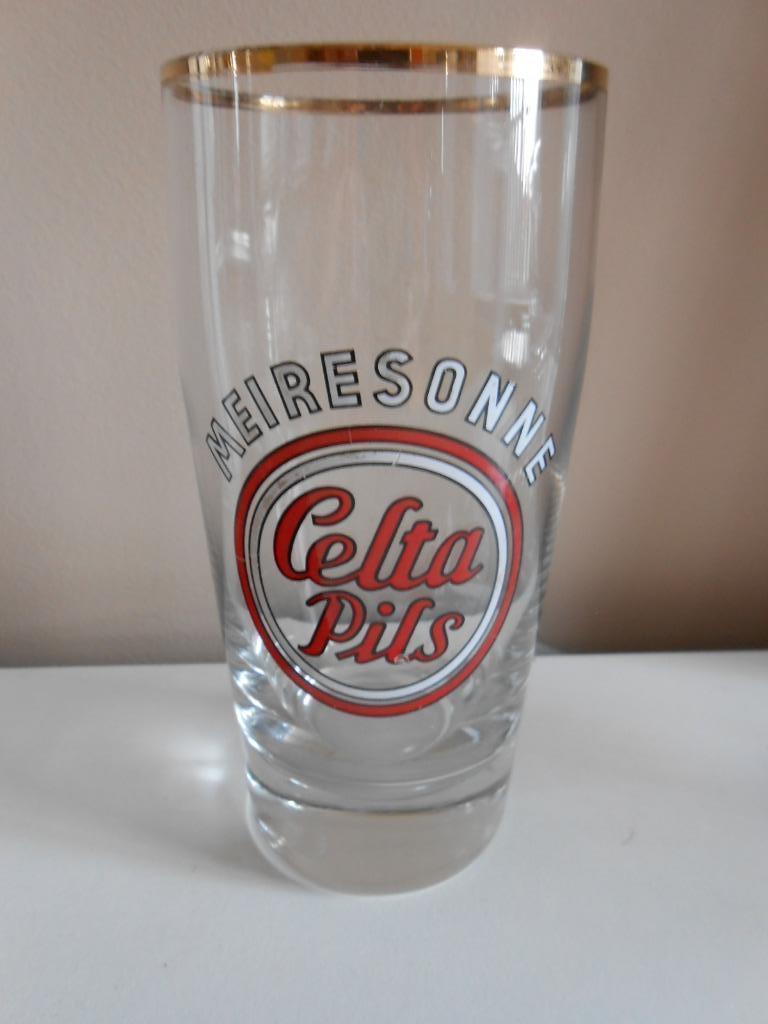 Bierglas brouwerij Meiresonne uit Gent .Celta Pils, Enlèvement ou Envoi