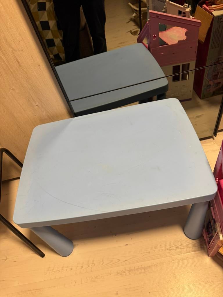 Ikea tafel blauw, Ophalen, Gebruikt