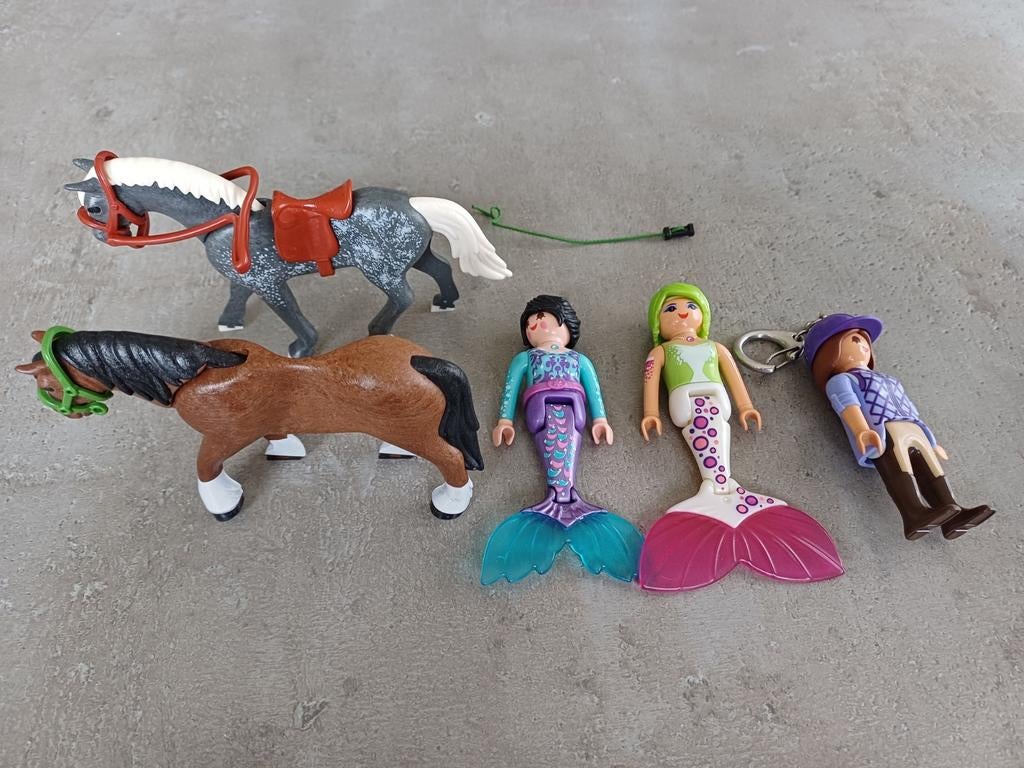 Playmobil 2 chevaux et cavalier, Enlèvement ou Envoi, Comme neuf