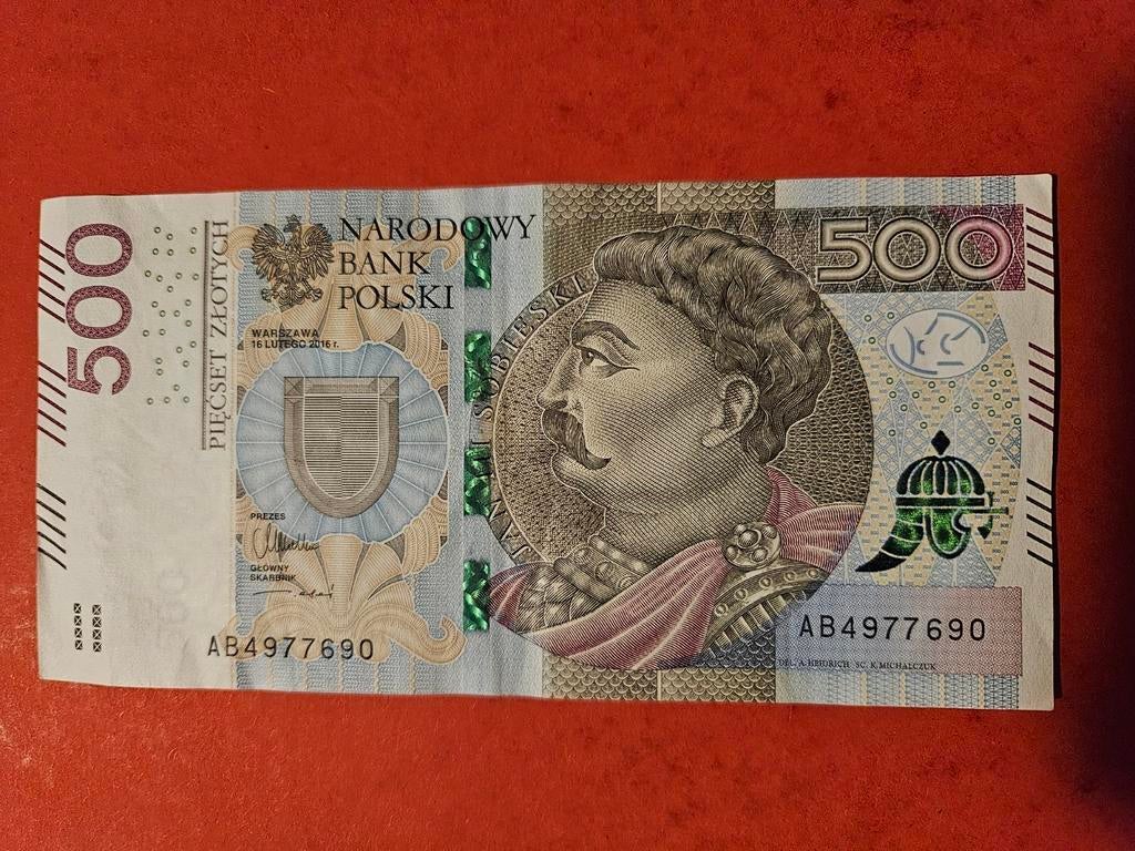 500 zlotys Pologne 2016 année série AB, Enlèvement ou Envoi, Pologne