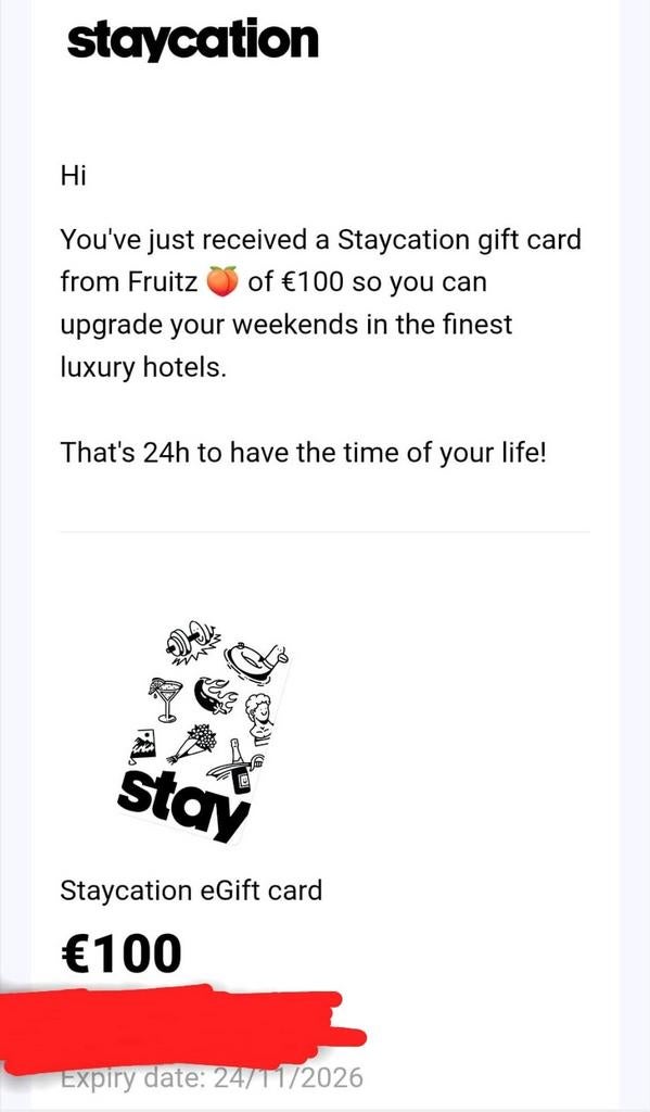 Bon staycation 100 euros, Tickets & Billets