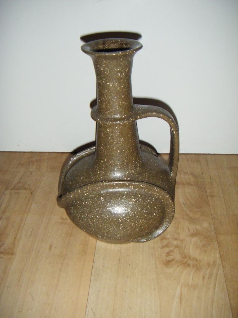 Oude handgemaakte vaas/waterkan?gemerkt CA,vintage,gaaf, Antiek en Kunst, Ophalen of Verzenden