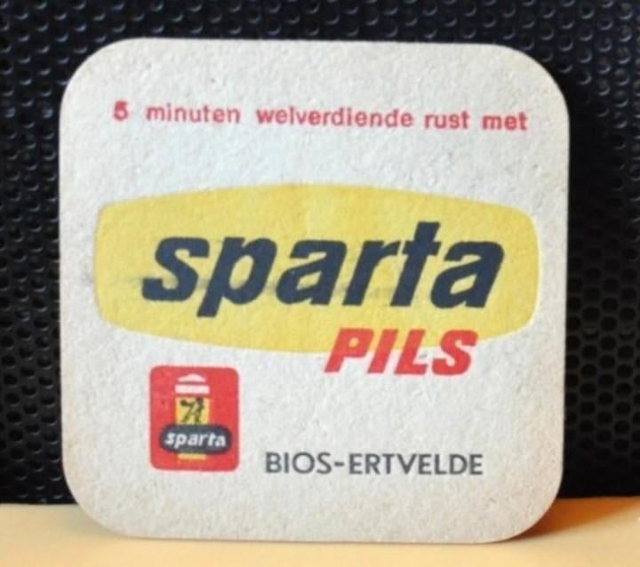 Ancien sous bock sparta pils bios ertvelde, Verzamelen, Biermerken, Ophalen of Verzenden