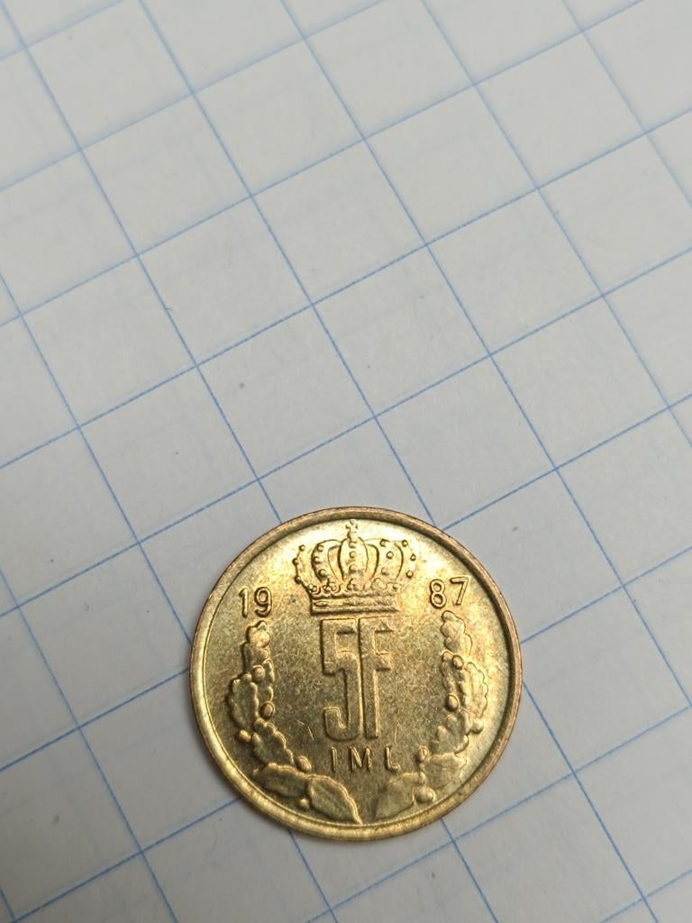 Pièces de monnaie de 5 francs de 1987, Ophalen