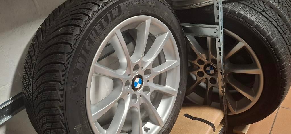 4 X 18´´velgen met winterbanden voor BMW F10/11, Ophalen, 18 inch, 245 mm, Velg(en)