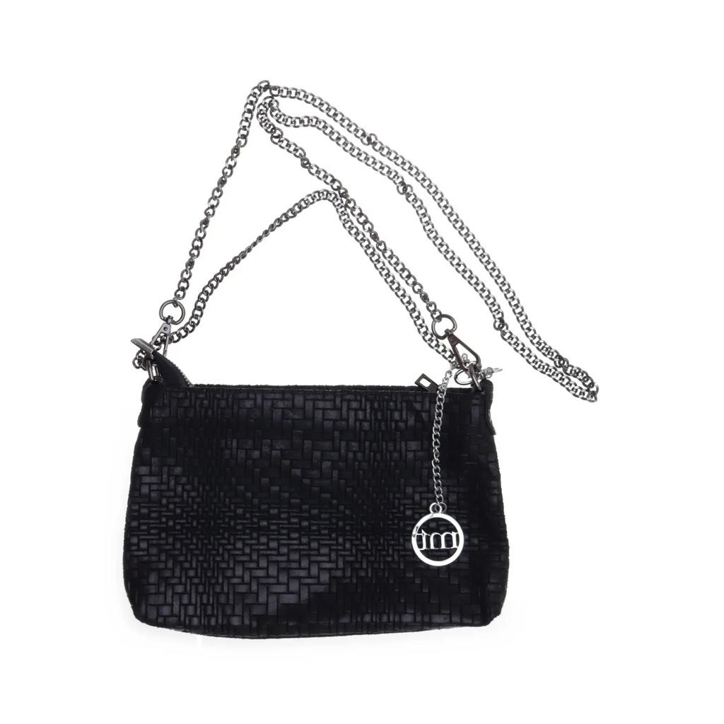 Als nieuw Mia Tomazzi 100%leder handtas met schouderriem, Ophalen of Verzenden, Zo goed als nieuw, Zwart, Handtas