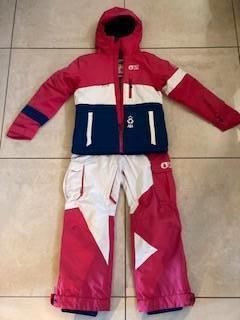 Ensemble de ski Picture blanc et rose 12 ans, Sport en Fitness, Skiën en Langlaufen, Gebruikt, Kleding, Ski, Overige merken, Ophalen
