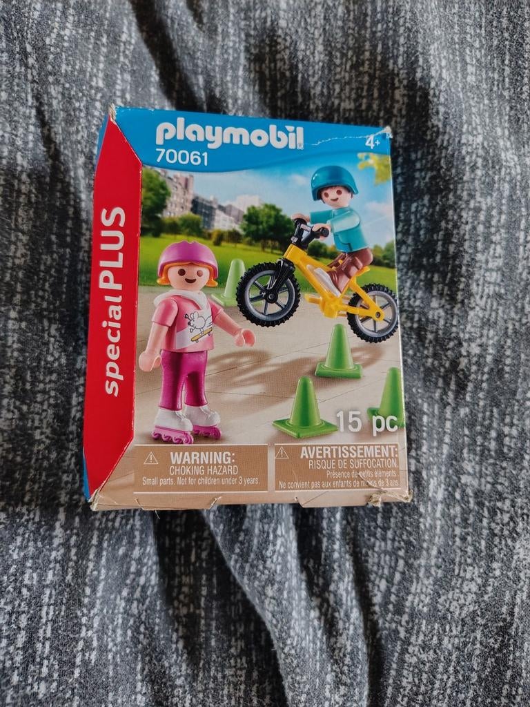 Kinderen met fiets en skates (70061), Ophalen of Verzenden