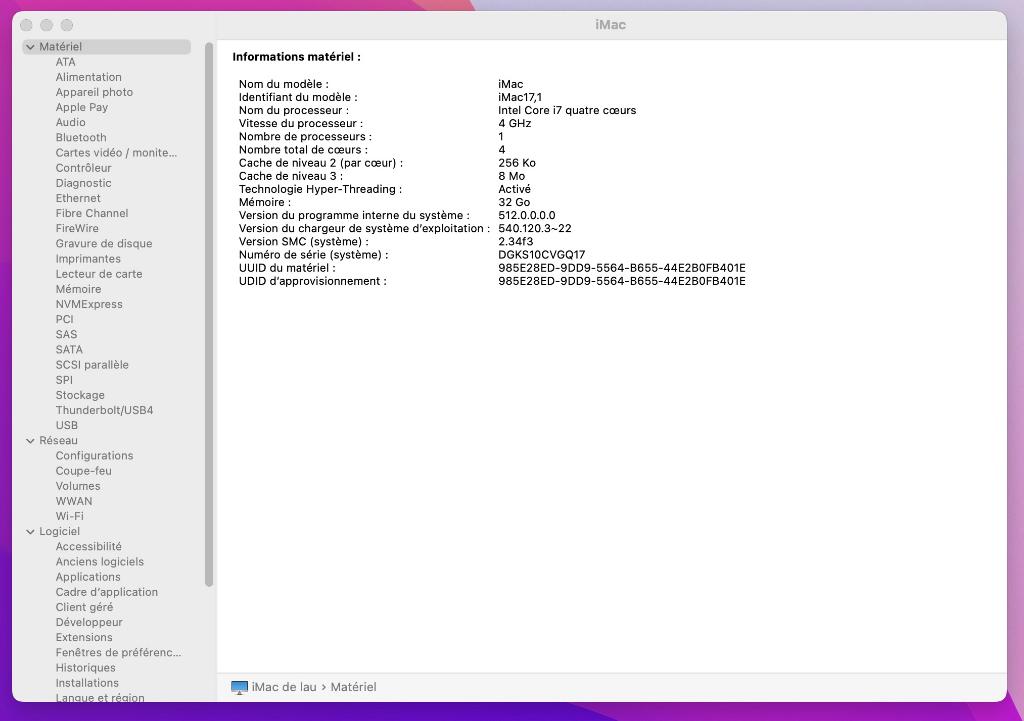 iMac 27” - late  2015 - HAUT DE GAMME – i7 4GHz, 32 GB, 4 Ghz ou plus, Enlèvement, Utilisé