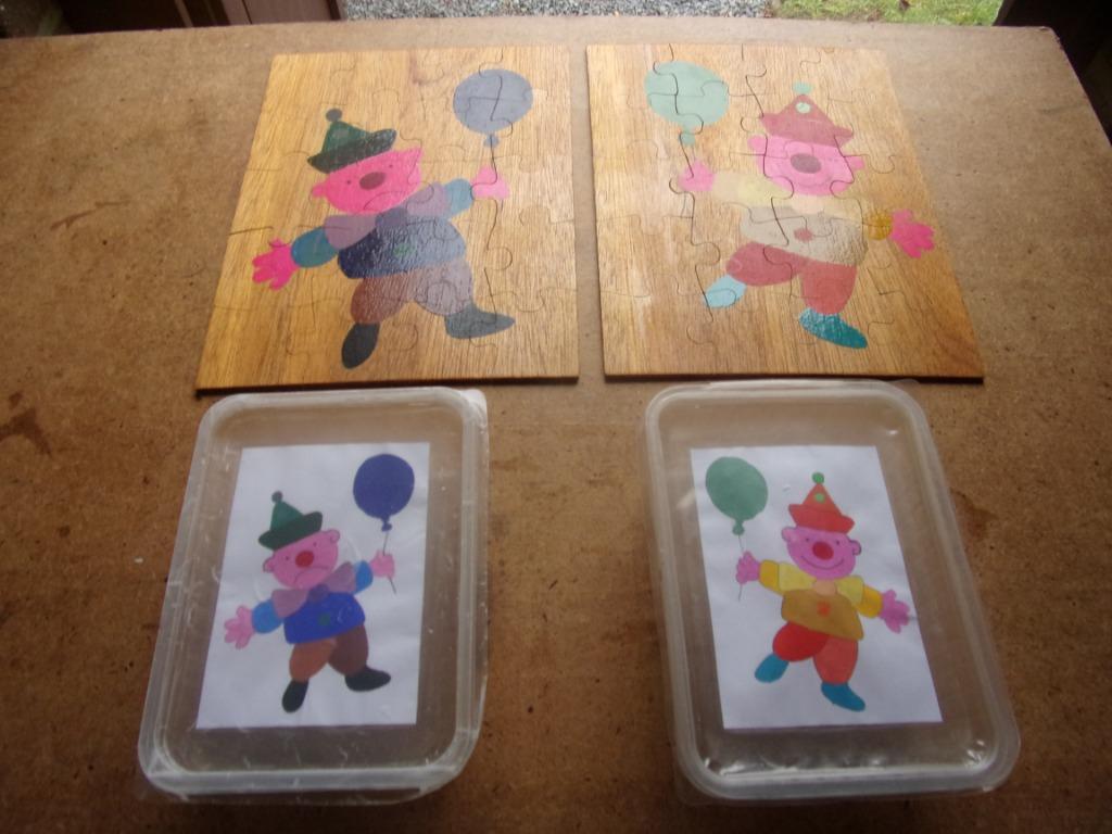 DIDAC.MAT.Kleuterschool : 2 PUZZELS TRIPLEX, Ophalen of Verzenden