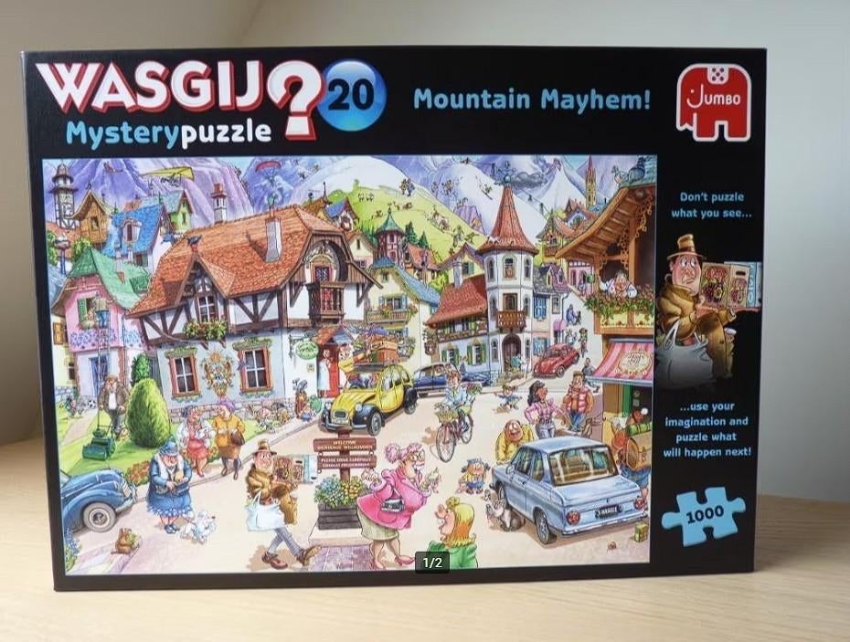 Wasgij? Mysterypuzzel: Mountain Mayhem! (nr.20), Ophalen of Verzenden, 500 t/m 1500 stukjes, Zo goed als nieuw, Legpuzzel