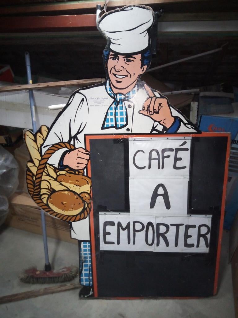 Tableau publicitaire boulangerie, Enlèvement, Utilisé