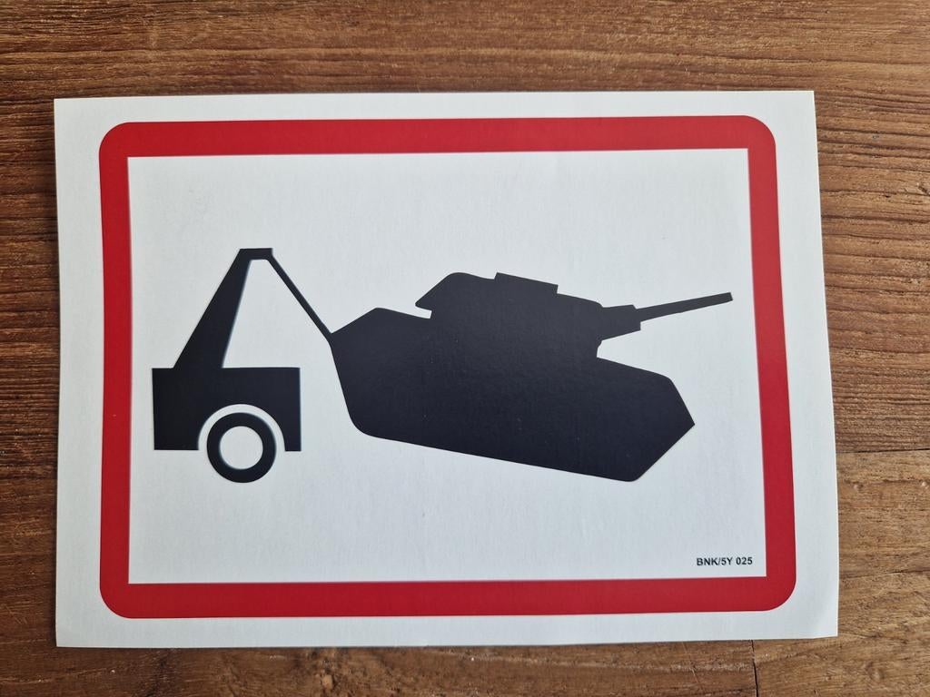 Banksy Sticker Tank Towing BNK/5Y 025, Enlèvement ou Envoi