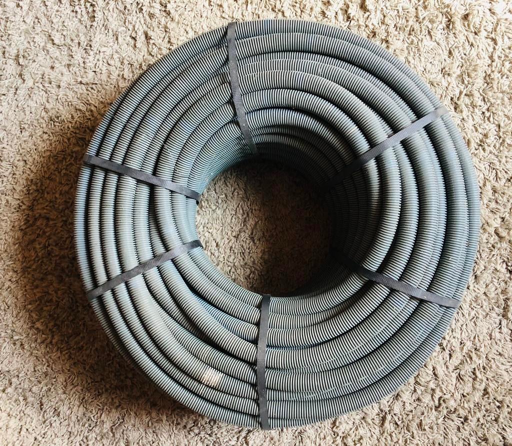 100 metres de tube annelé pour travaux électricité, Enlèvement, Comme neuf, Câble ou Fil électrique