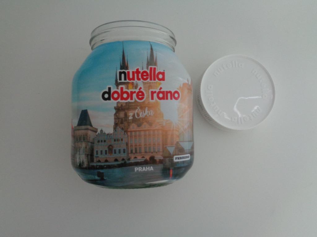 Collection Pot "NUTELLA" Vide. DOBRE RANO PRAHA 750 gr, Collections, Marques & Objets publicitaires, Utilisé, Autres types, Enlèvement ou Envoi