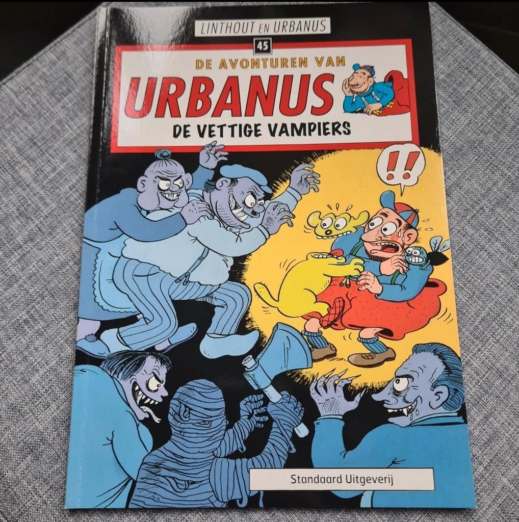 Urbanus - De Vettige Vampiers nr 45, Ophalen of Verzenden, Zo goed als nieuw, Urbanus; Willy Linthout
