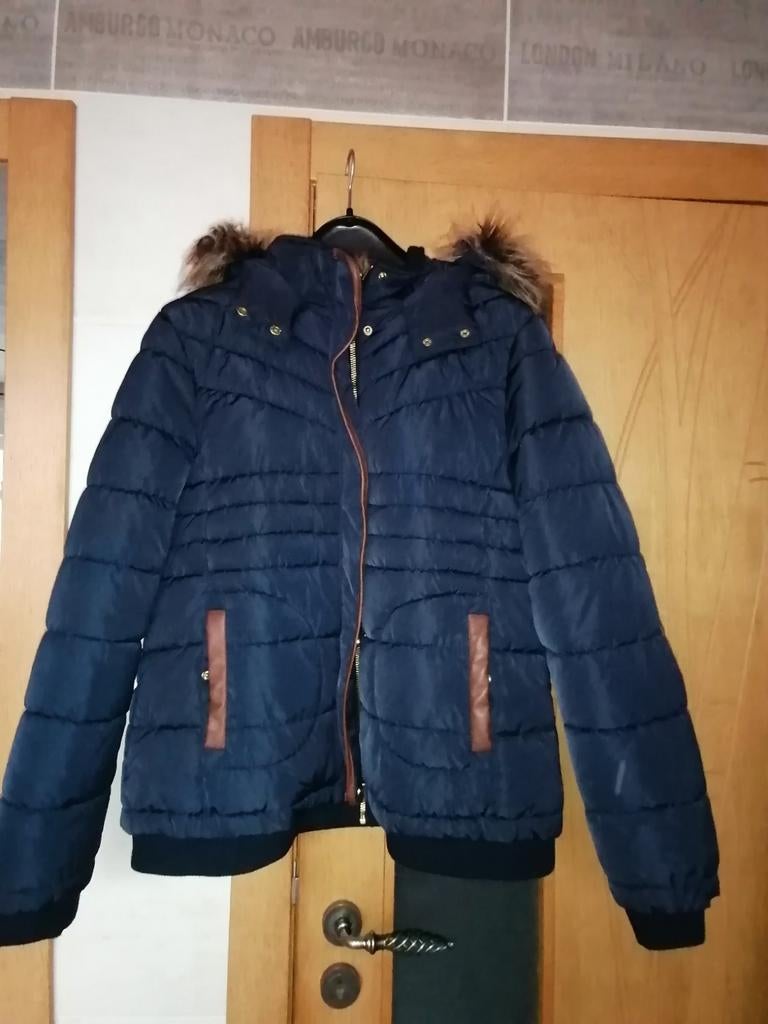 Doudoune à capuche, Enlèvement, Bleu