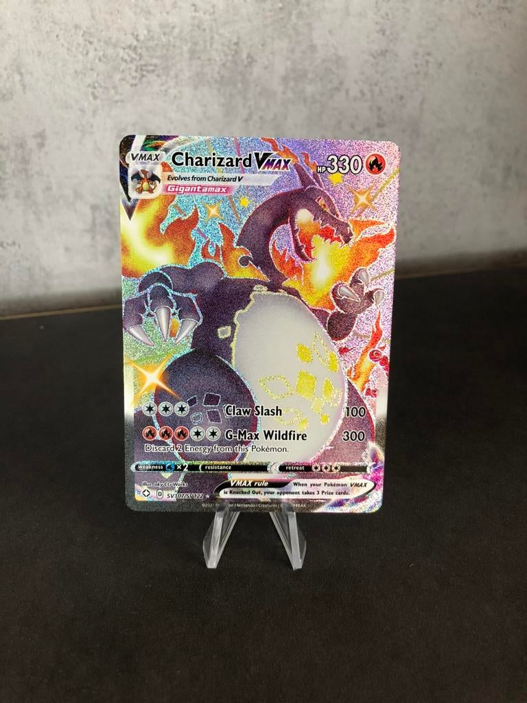 Pokémon Kaart • Charizard Vmax Sv107/Sv122 •, Hobby en Vrije tijd, Verzamelkaartspellen | Pokémon, Ophalen, Zo goed als nieuw