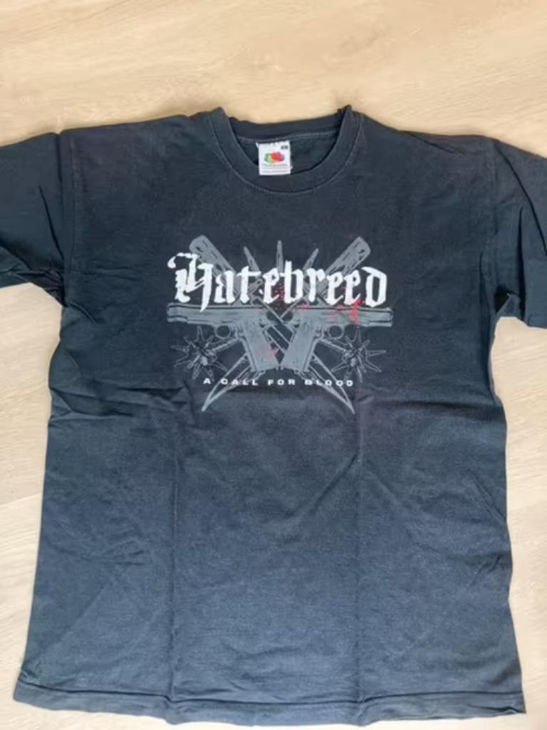 tshirt Hatebreed - A call for blood - Maat L, Kleding | Heren, Ophalen of Verzenden, Gedragen, Maat 52/54 (L), Zwart